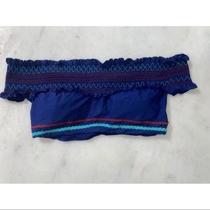 Red Carter Off the Shoulder Bikini Set